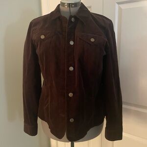 Charter Club Women's Brown Corduroy Jacket L